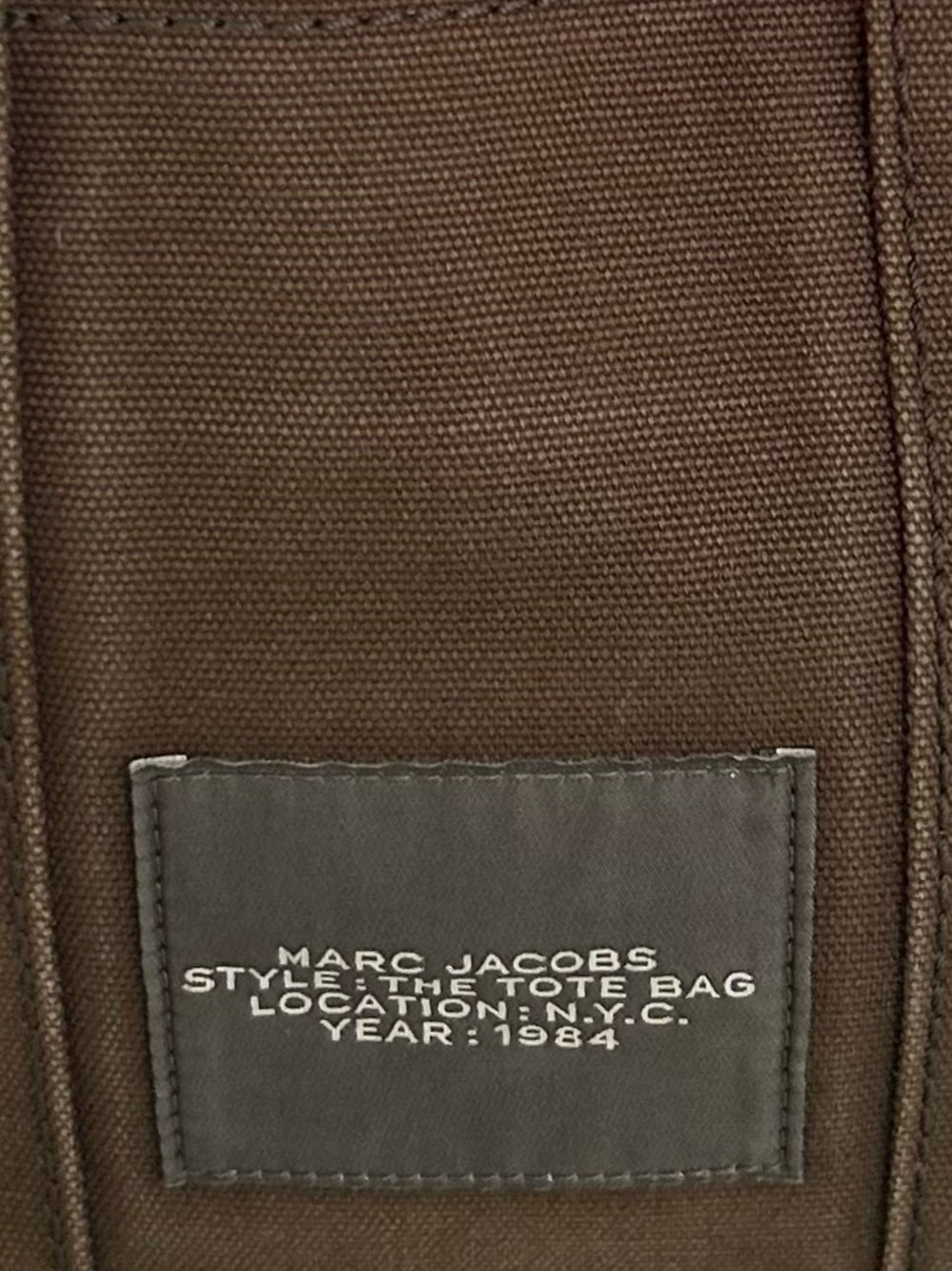 Marc Jacobs The Small Tote Bag Brown Canvas Crossbody Satchel Shoulder Bag - Picture 9 of 14